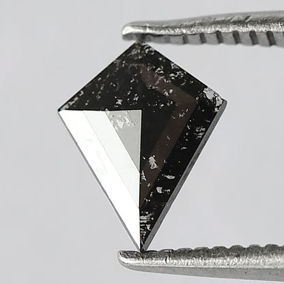 0.38 CT Kite Shape Salt and Pepper Diamond, Natural Gray Black Loose Earth Mined Loose Diamond
