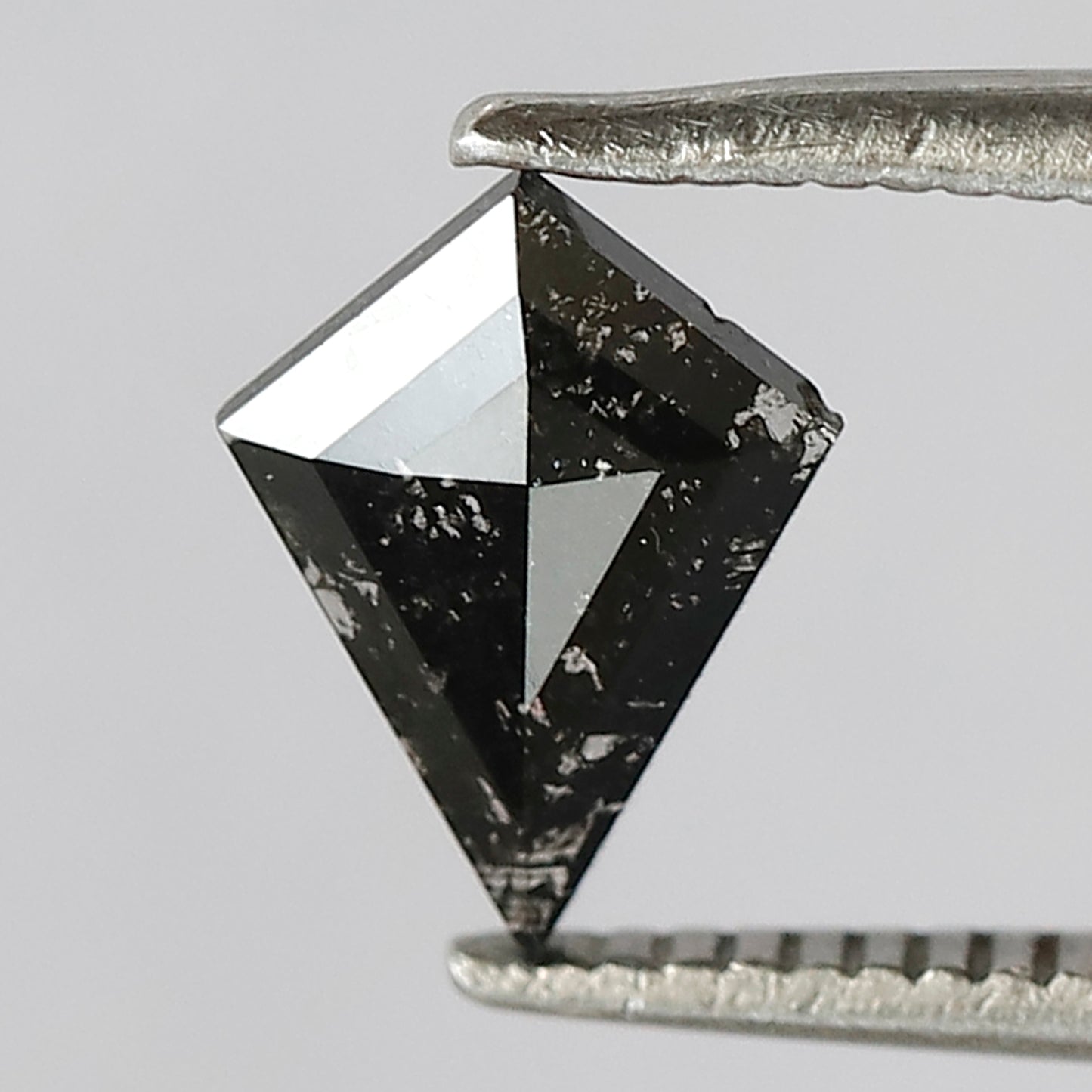 0.38 CT Kite Shape Salt and Pepper Diamond, Natural Gray Black Loose Earth Mined Loose Diamond