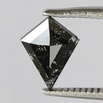 0.38 CT Kite Shape Salt and Pepper Diamond, Natural Gray Black Loose Earth Mined Loose Diamond