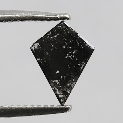 0.38 CT Kite Shape Salt and Pepper Diamond, Natural Gray Black Loose Earth Mined Loose Diamond