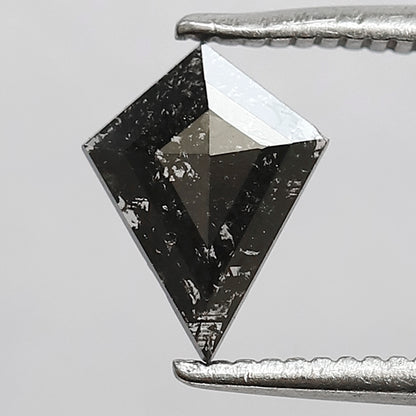 0.38 CT Kite Shape Salt and Pepper Diamond, Natural Gray Black Loose Earth Mined Loose Diamond