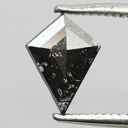 0.38 CT Kite Shape Salt and Pepper Diamond, Natural Gray Black Loose Earth Mined Loose Diamond