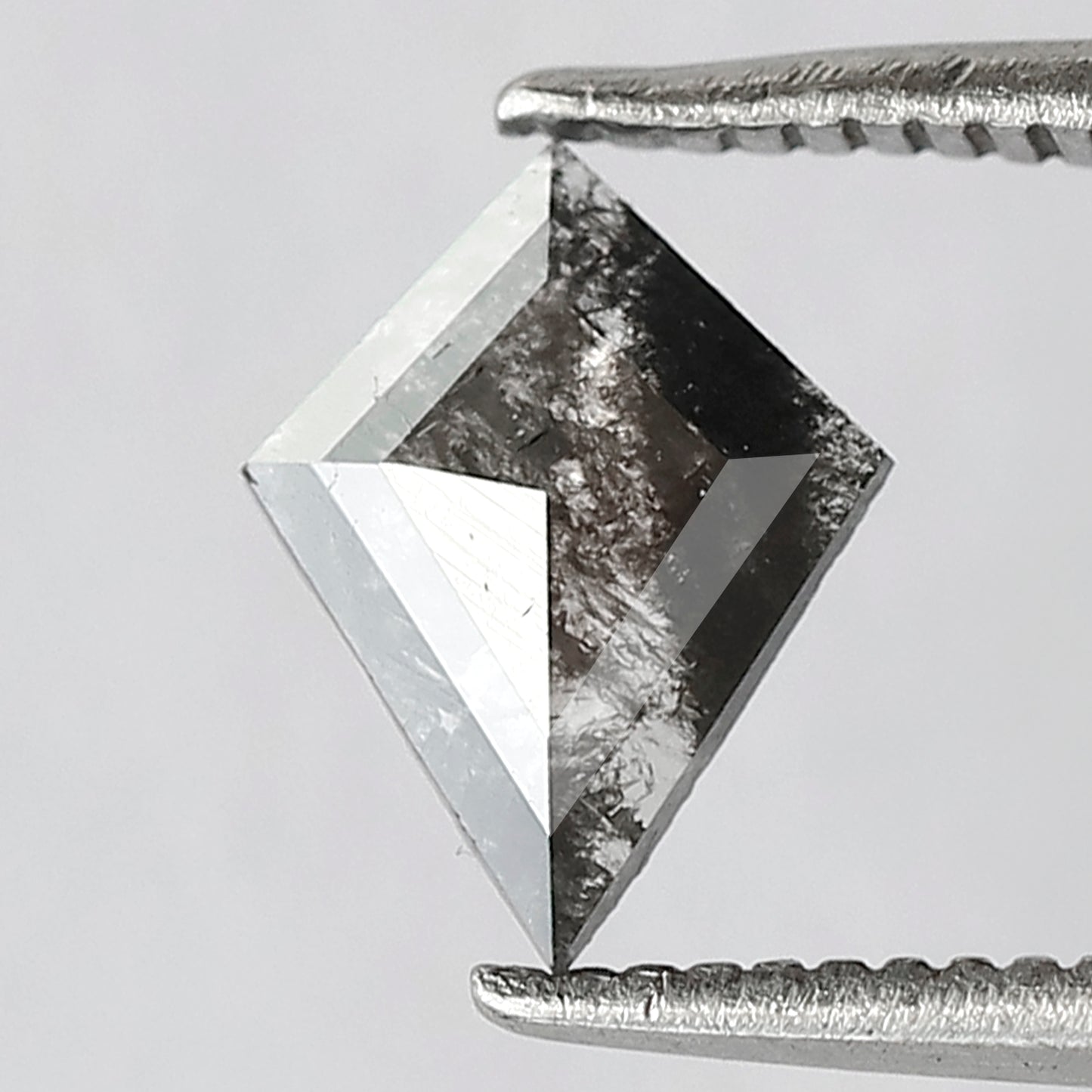 0.45 CT Gray Black Natural Loose Kite Shape Diamond, 8.40 x 6.40 mm Salt and Pepper Diamond