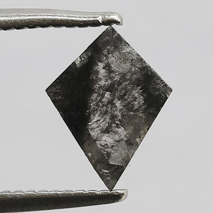 0.45 CT Gray Black Natural Loose Kite Shape Diamond, 8.40 x 6.40 mm Salt and Pepper Diamond