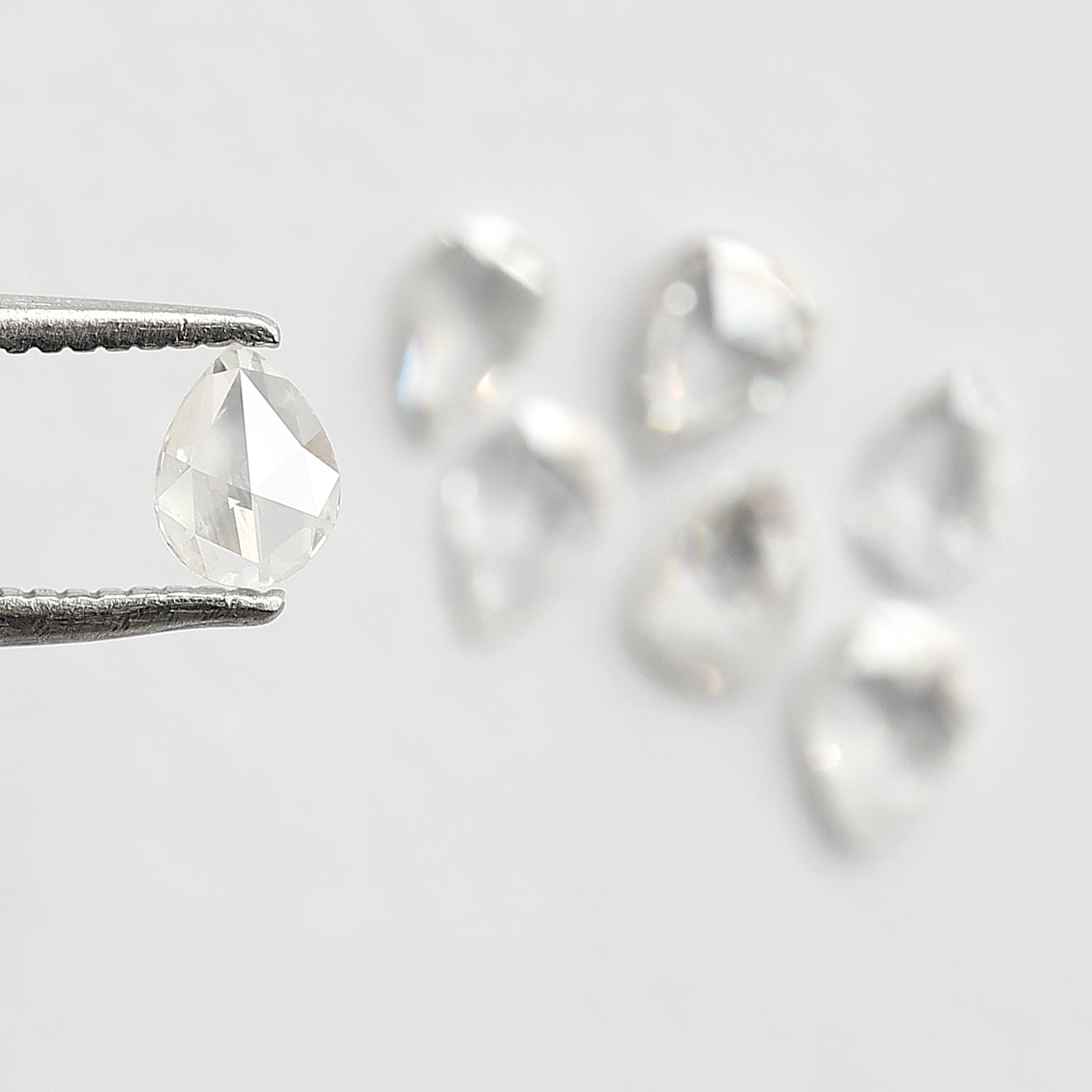 0.89 Ct Pear Rose Cut Diamond Lot | Natural GH SI Loose Diamonds for Jewelry Making
