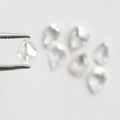 0.89 Ct Pear Rose Cut Diamond Lot | Natural GH SI Loose Diamonds for Jewelry Making