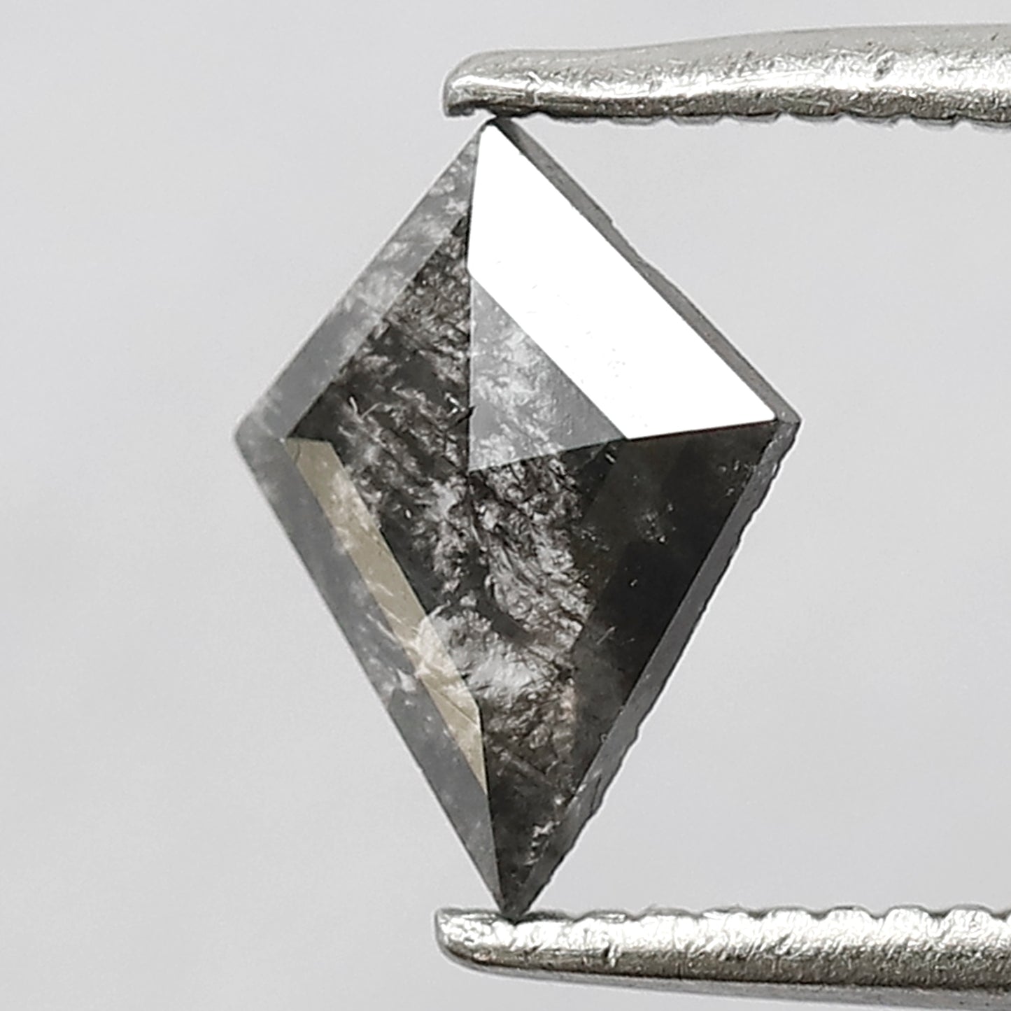 0.45 CT Gray Black Natural Loose Kite Shape Diamond, 8.40 x 6.40 mm Salt and Pepper Diamond