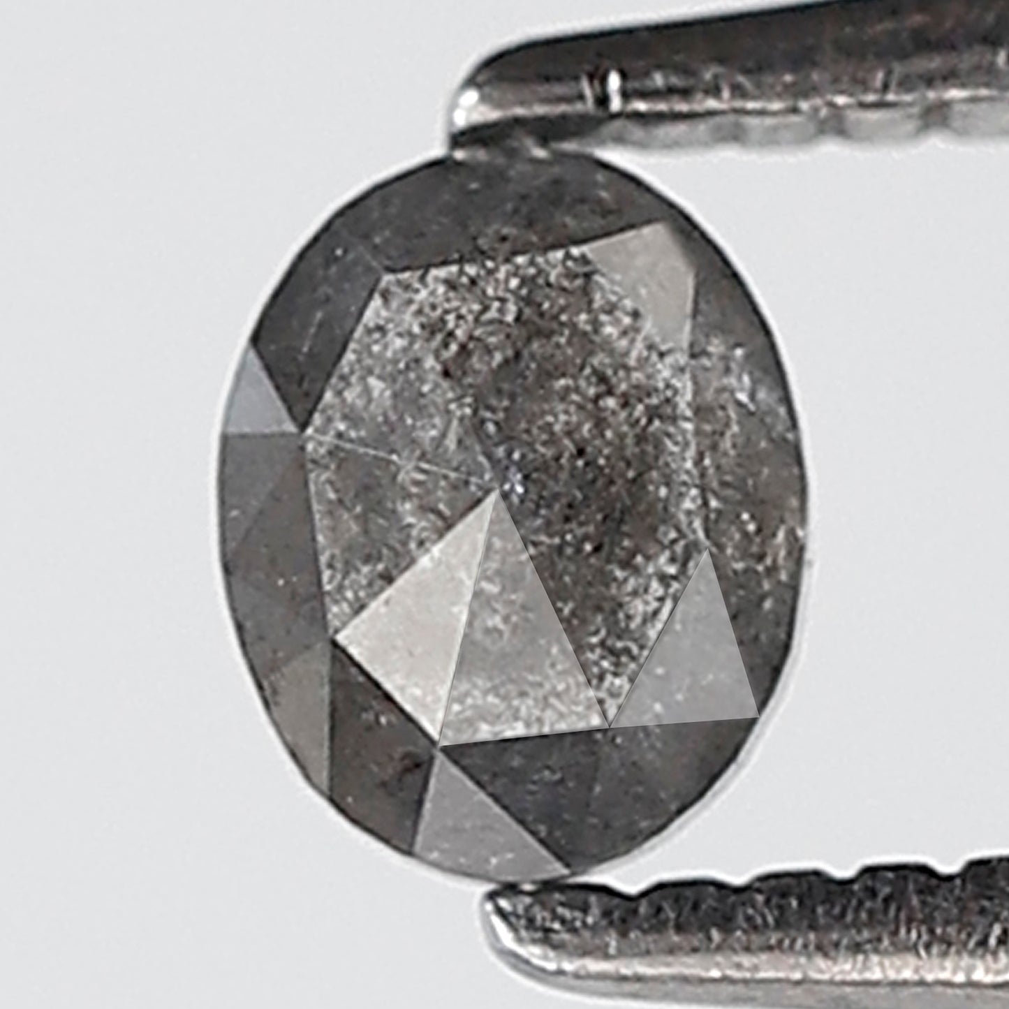 0.31 Ct 4 MM Oval Shape Salt and Pepper Diamond Grey Black Color Natural loose Diamond