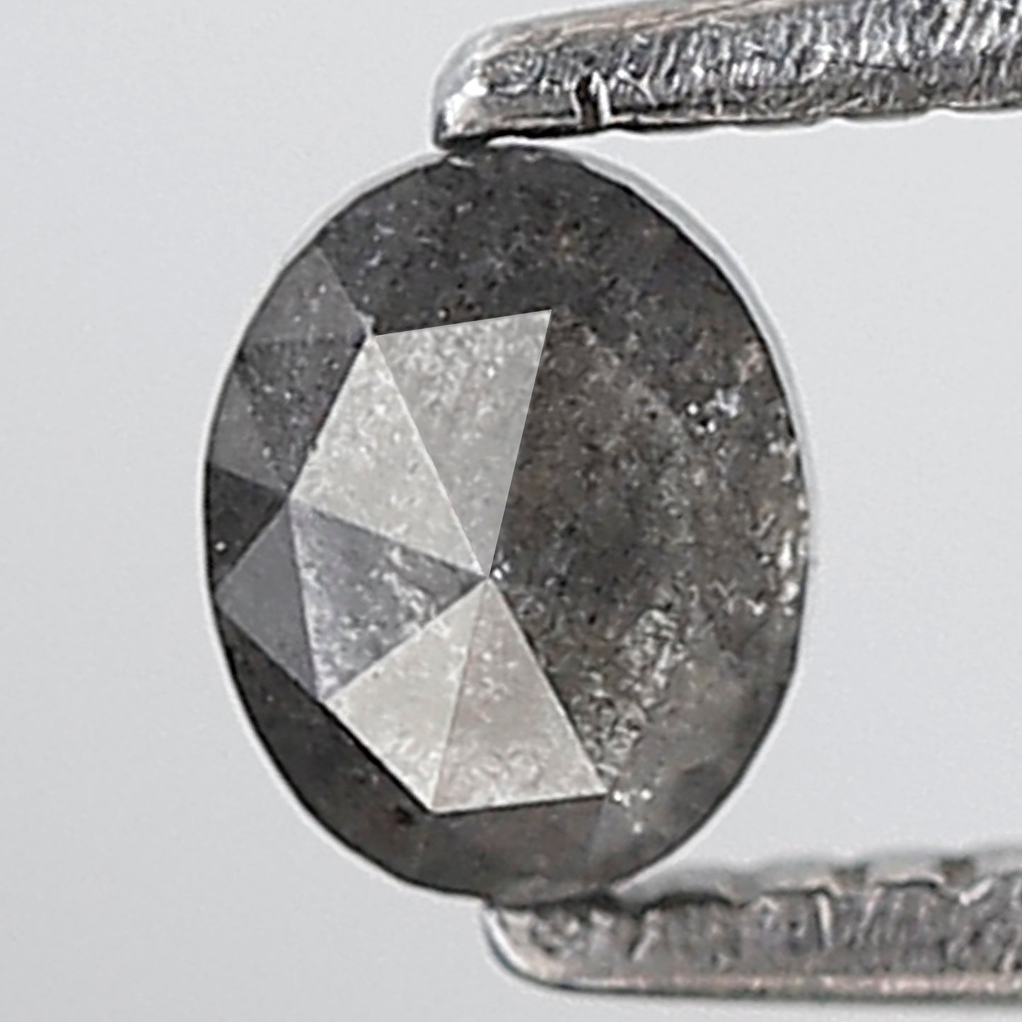 0.31 Ct 4 MM Oval Shape Salt and Pepper Diamond Grey Black Color Natural loose Diamond