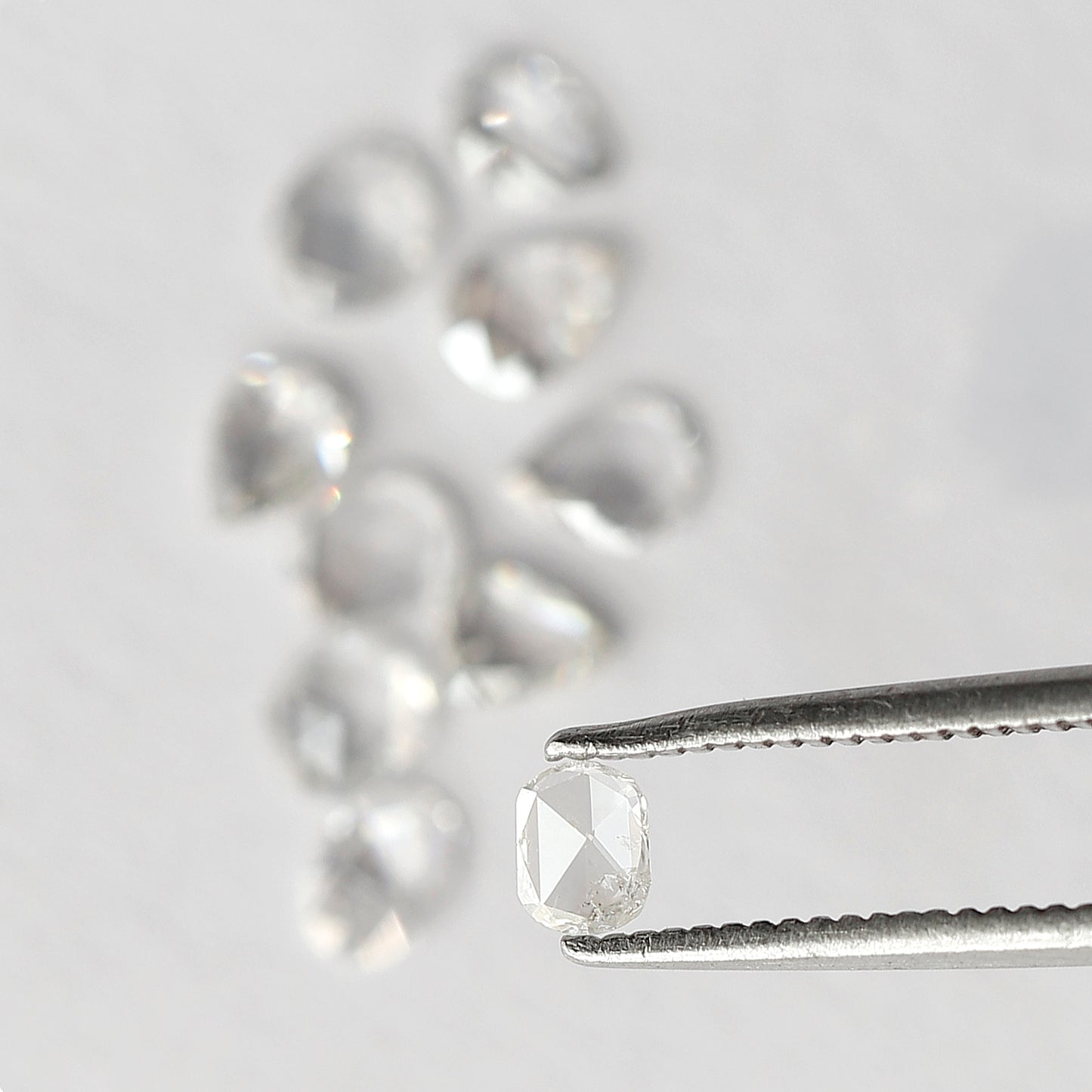 1.25 CT Pear & Oval Rose Cut Diamond Lot, Natural GH SI Ethical Loose Diamonds for Engagement Ring