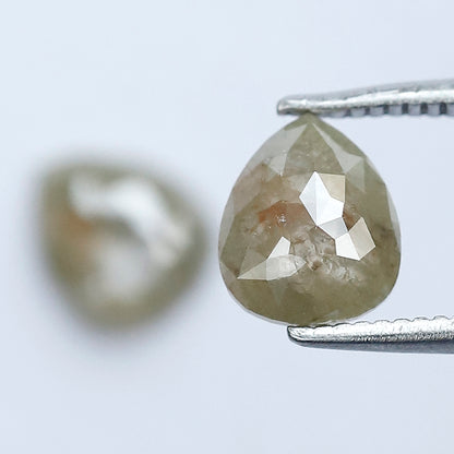 Matching Pear Rustic Diamond Pair 1.59 CT – 7.10 x 6.00 MM Natural Ethical Diamonds for Engagement Jewelry
