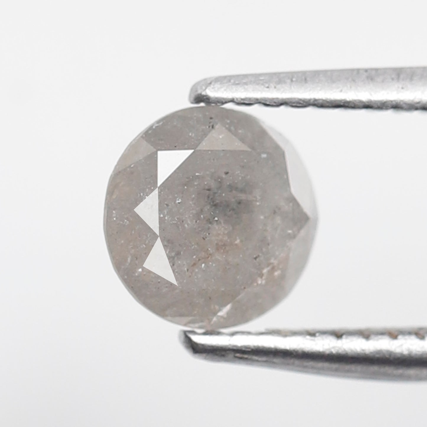 0.65 CT Gray Black Round Brilliant cut Diamond, Natural 5.30 x 5.30 mm Salt and Pepper Loose Conflict Free Diamond