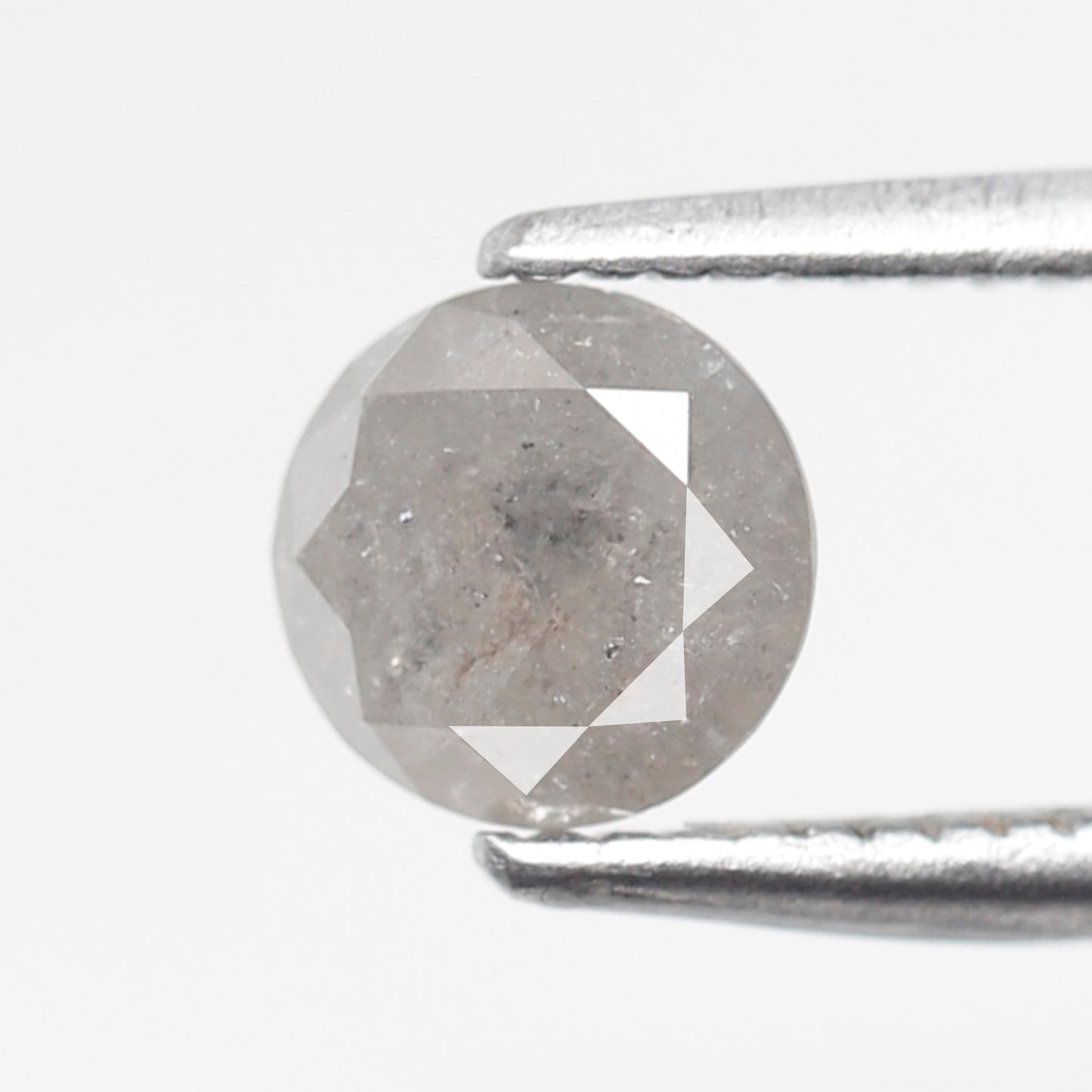 0.65 CT Gray Black Round Brilliant cut Diamond, Natural 5.30 x 5.30 mm Salt and Pepper Loose Conflict Free Diamond