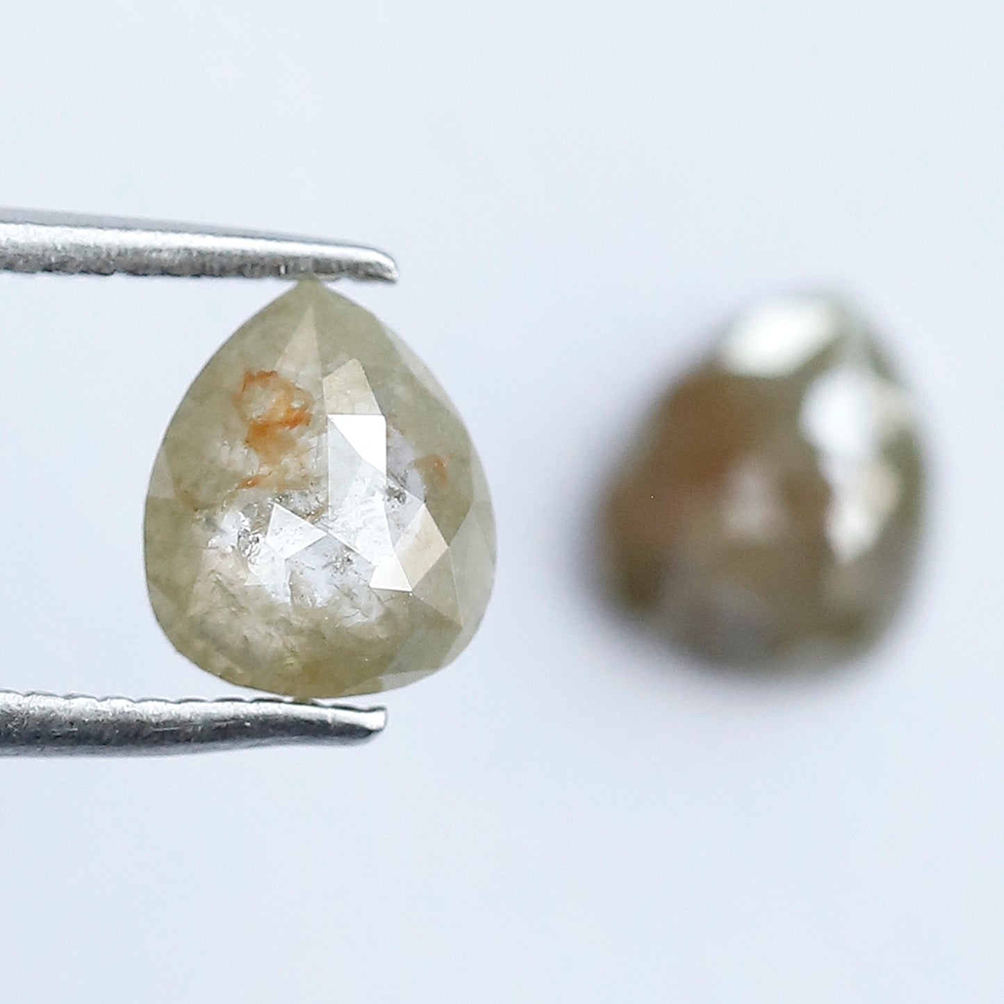 Matching Pear Rustic Diamond Pair 1.59 CT – 7.10 x 6.00 MM Natural Ethical Diamonds for Engagement Jewelry