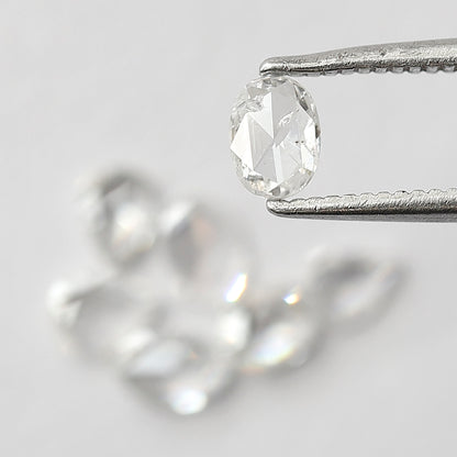 0.98 CT Rose Cut Diamond Lot Pear Oval and Marquise Mix Shapes, Natural GH SI Loose Stones for Jewelry Design