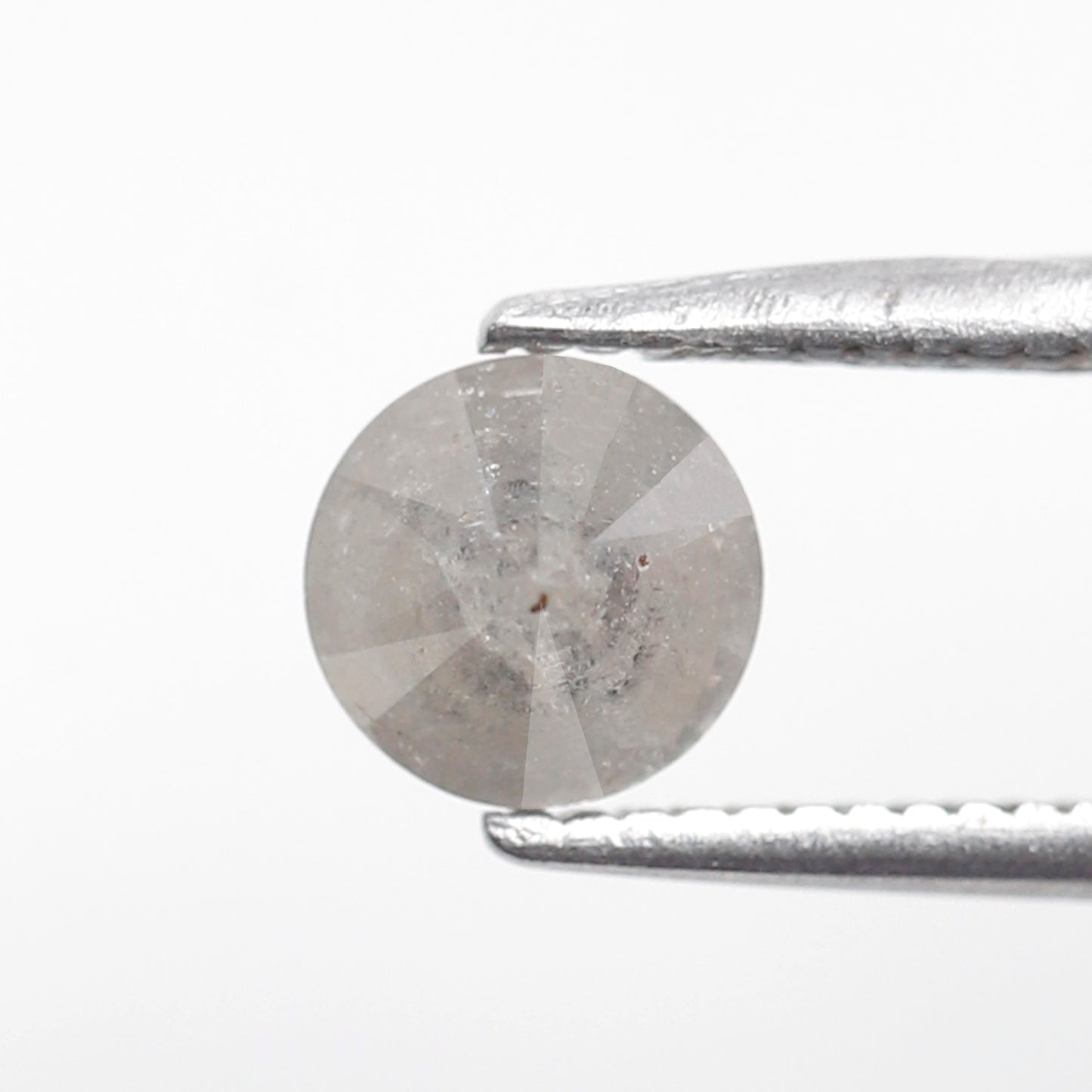 0.65 CT Gray Black Round Brilliant cut Diamond, Natural 5.30 x 5.30 mm Salt and Pepper Loose Conflict Free Diamond