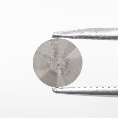0.65 CT Gray Black Round Brilliant cut Diamond, Natural 5.30 x 5.30 mm Salt and Pepper Loose Conflict Free Diamond