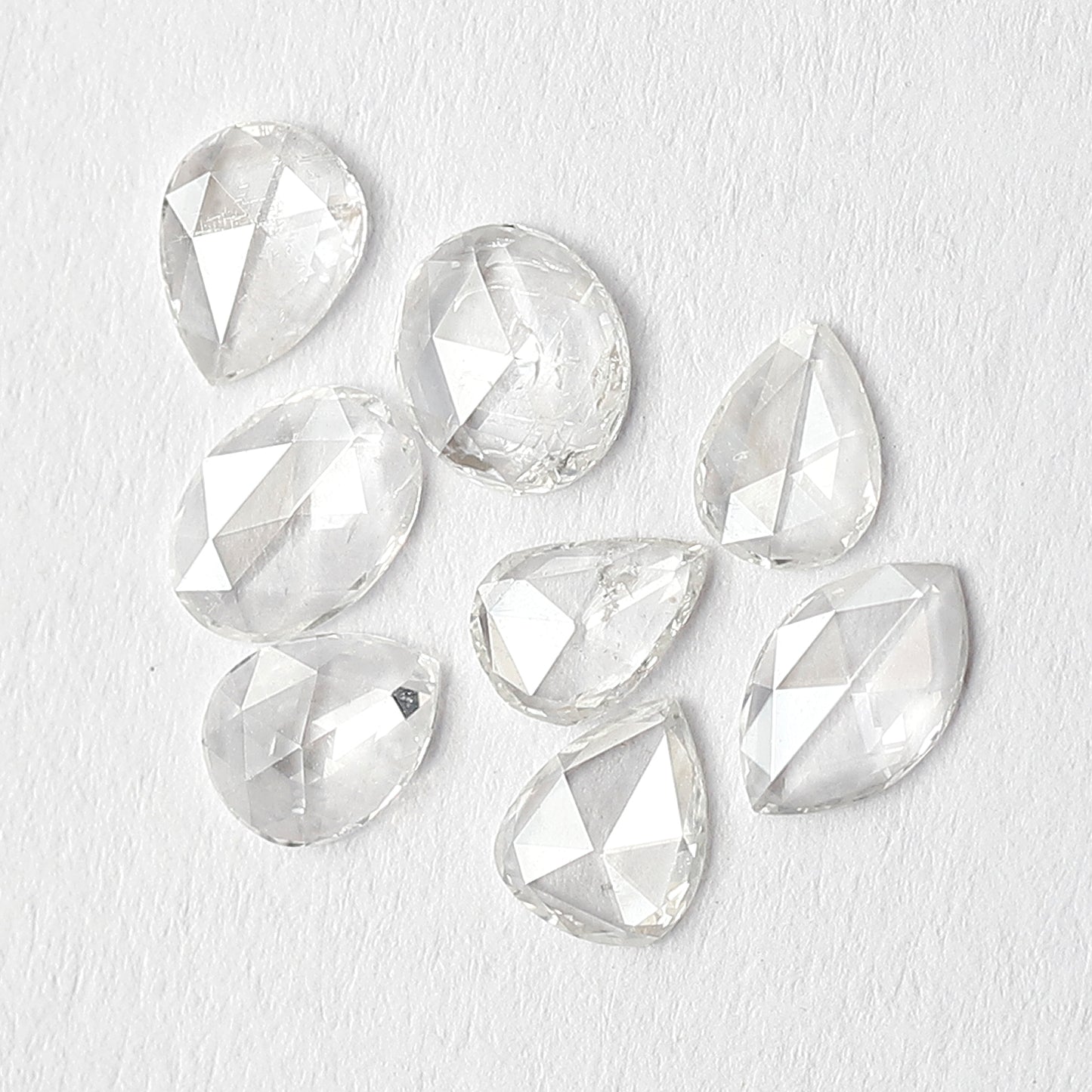 Pear Oval, Marquise Mix 0.86 CT Rose Cut Diamond Lot, Natural GH SI Ethical Loose Diamonds for Engagement Ring
