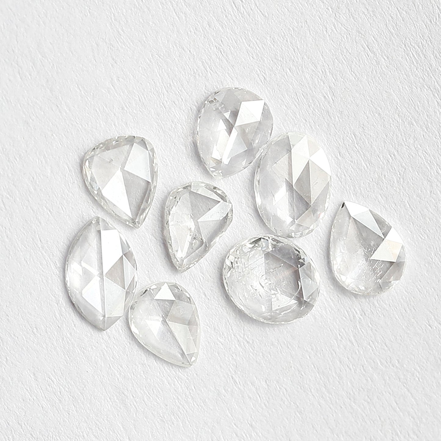 Pear Oval, Marquise Mix 0.86 CT Rose Cut Diamond Lot, Natural GH SI Ethical Loose Diamonds for Engagement Ring