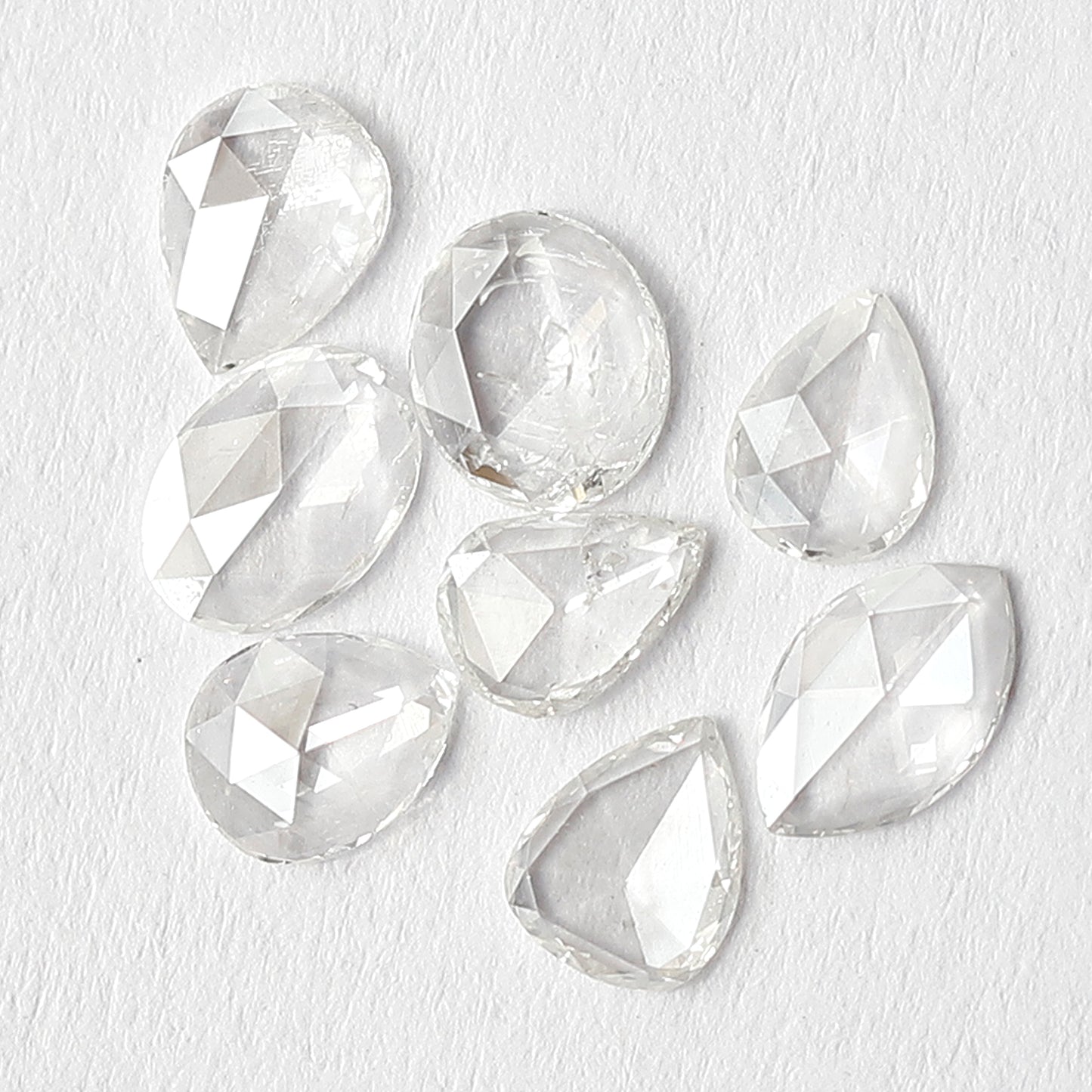 Pear Oval, Marquise Mix 0.86 CT Rose Cut Diamond Lot, Natural GH SI Ethical Loose Diamonds for Engagement Ring