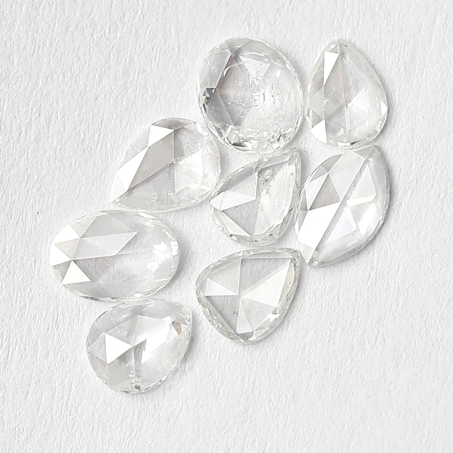 Pear Oval, Marquise Mix 0.86 CT Rose Cut Diamond Lot, Natural GH SI Ethical Loose Diamonds for Engagement Ring