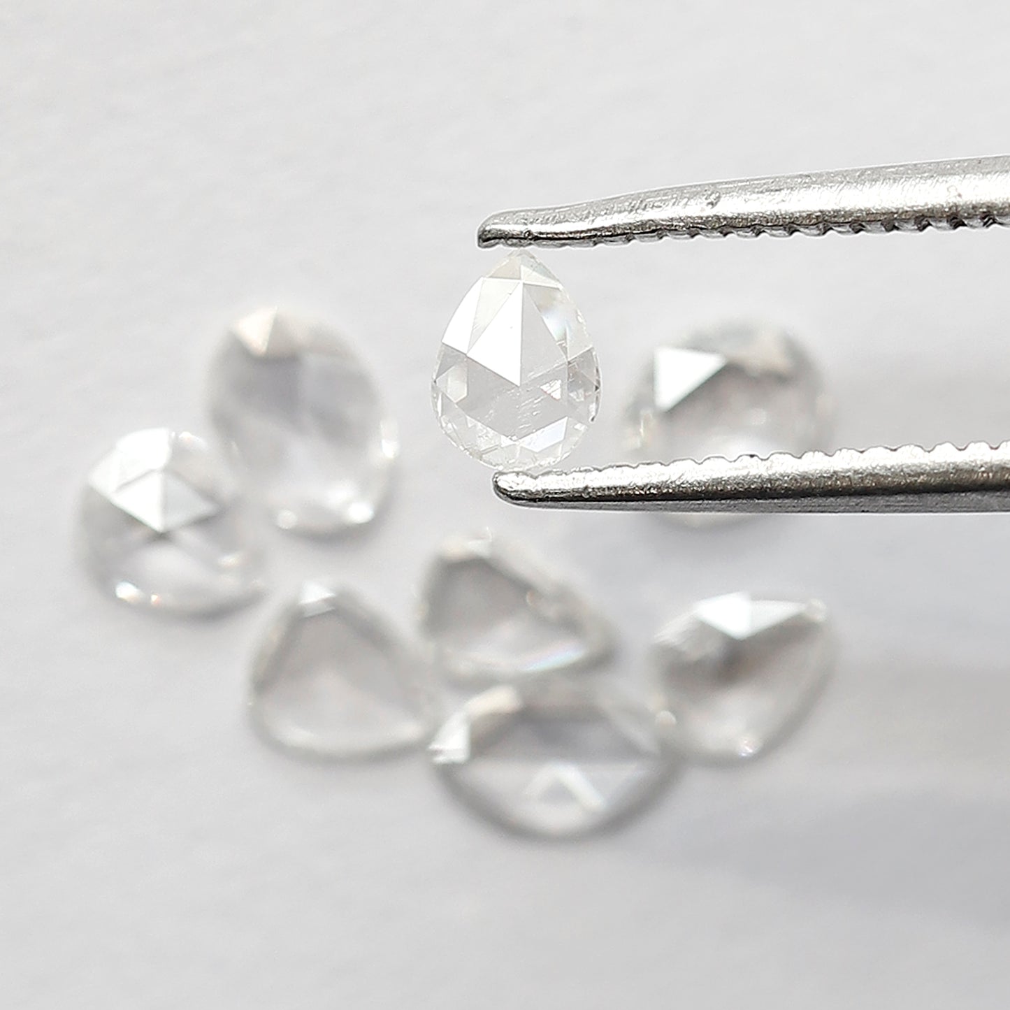 Pear Oval, Marquise Mix 0.86 CT Rose Cut Diamond Lot, Natural GH SI Ethical Loose Diamonds for Engagement Ring