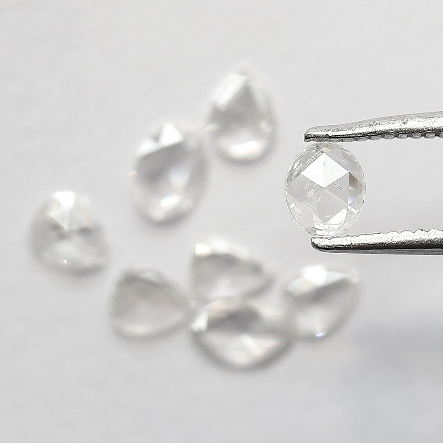 Pear Oval, Marquise Mix 0.86 CT Rose Cut Diamond Lot, Natural GH SI Ethical Loose Diamonds for Engagement Ring