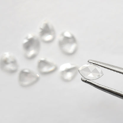 Pear Oval, Marquise Mix 0.86 CT Rose Cut Diamond Lot, Natural GH SI Ethical Loose Diamonds for Engagement Ring