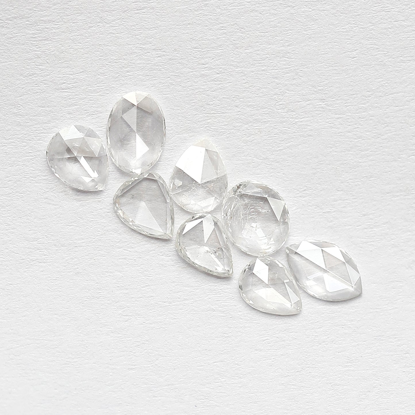 Pear Oval, Marquise Mix 0.86 CT Rose Cut Diamond Lot, Natural GH SI Ethical Loose Diamonds for Engagement Ring