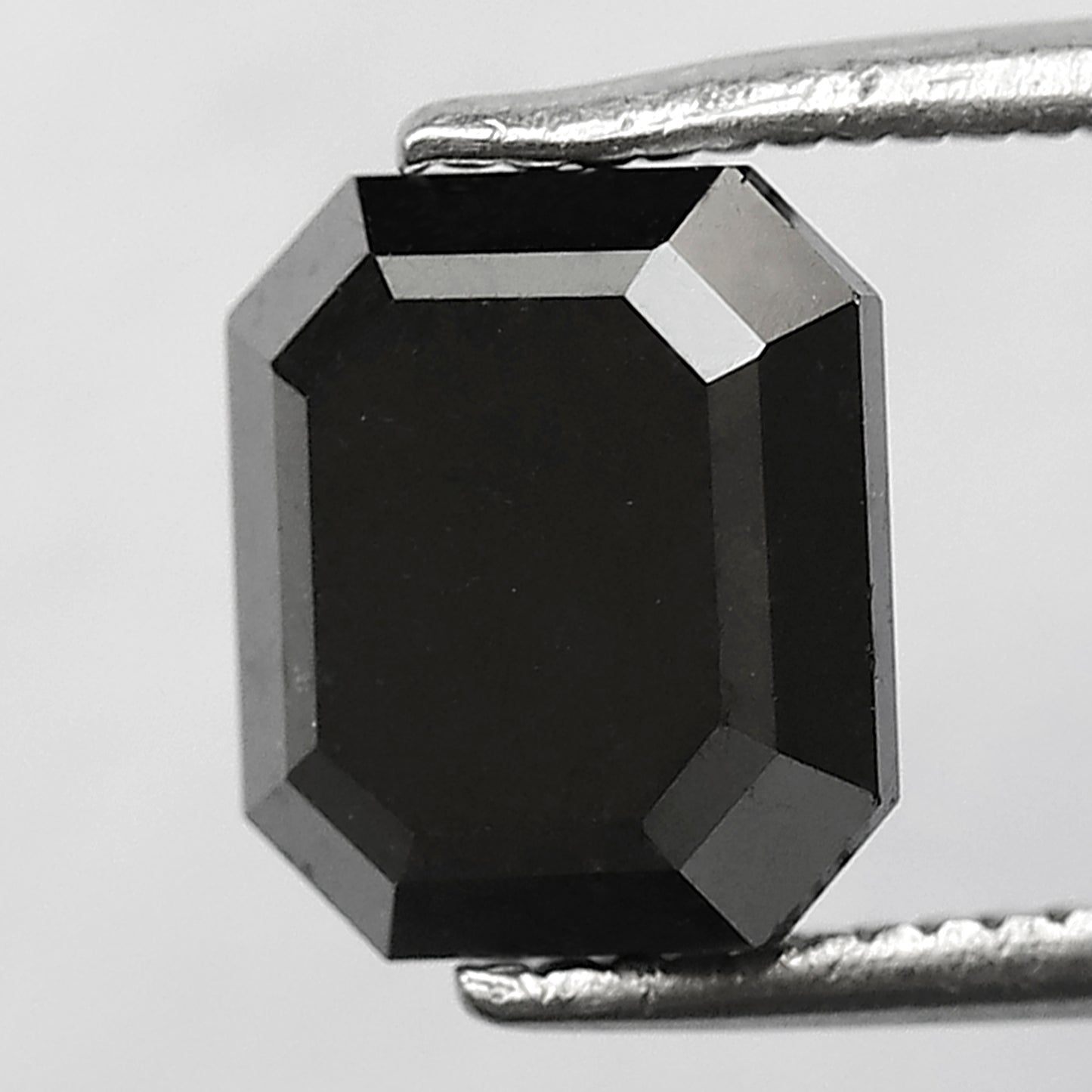 2.04 CT Natural Treated Black Diamond Emerald Cut, 7.70 x 6.70 mm Loose Ethical Diamond for Engagement Ring