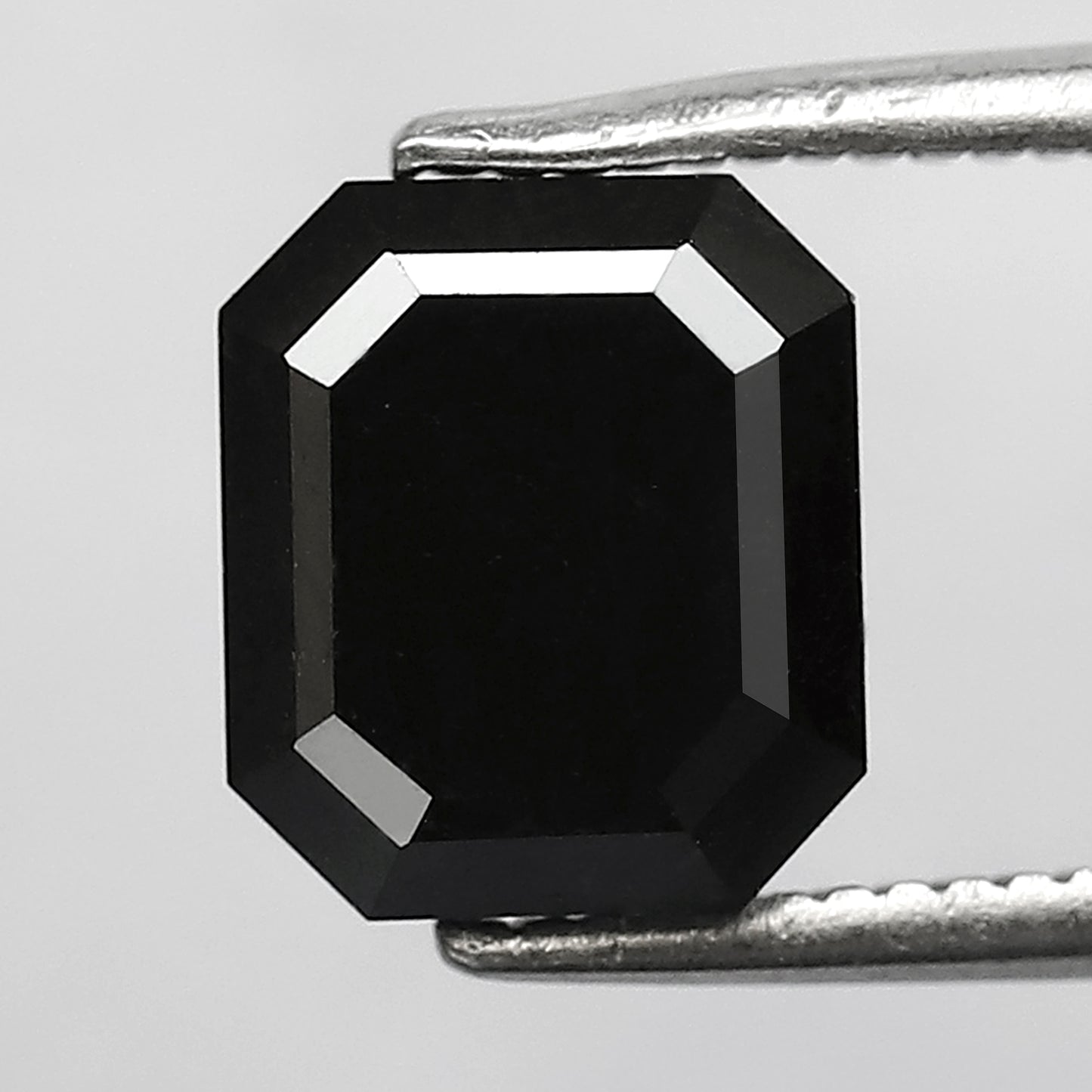 2.04 CT Natural Treated Black Diamond Emerald Cut, 7.70 x 6.70 mm Loose Ethical Diamond for Engagement Ring