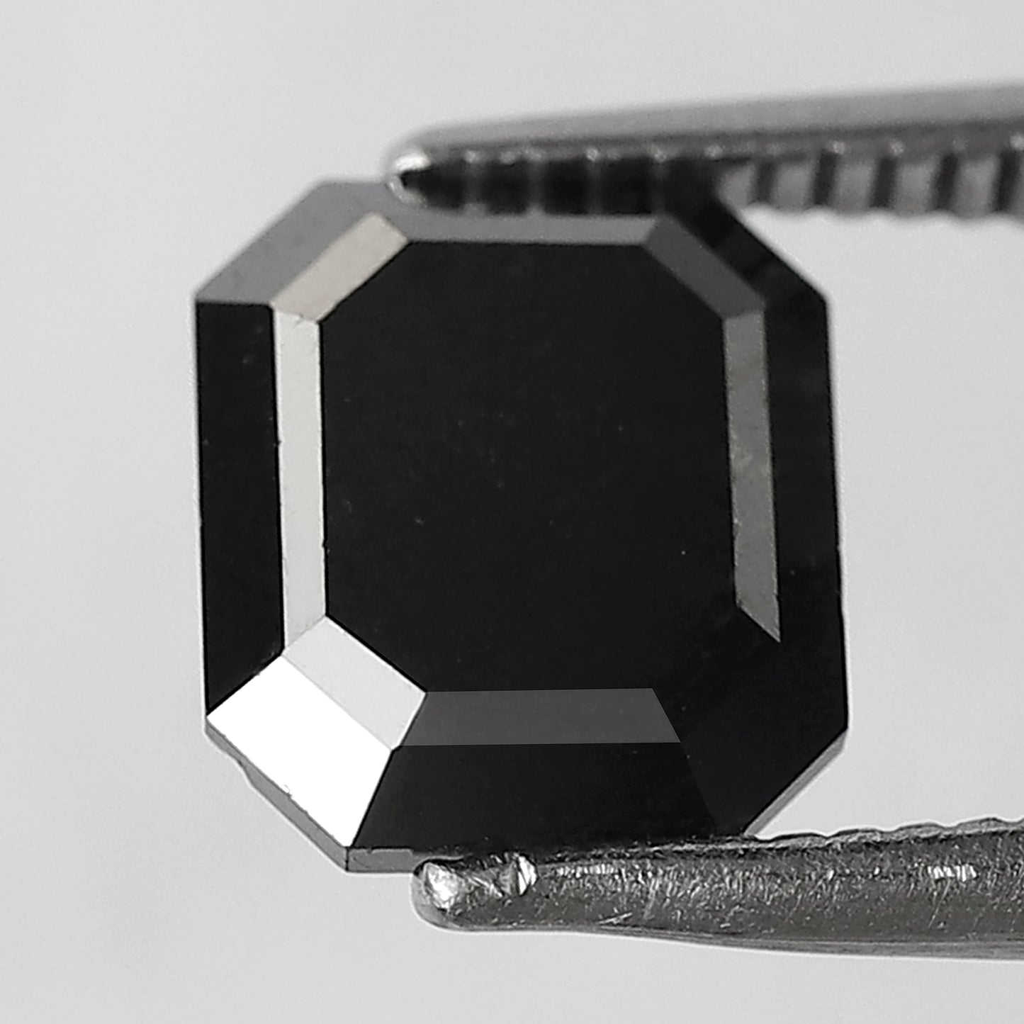 2.04 CT Natural Treated Black Diamond Emerald Cut, 7.70 x 6.70 mm Loose Ethical Diamond for Engagement Ring