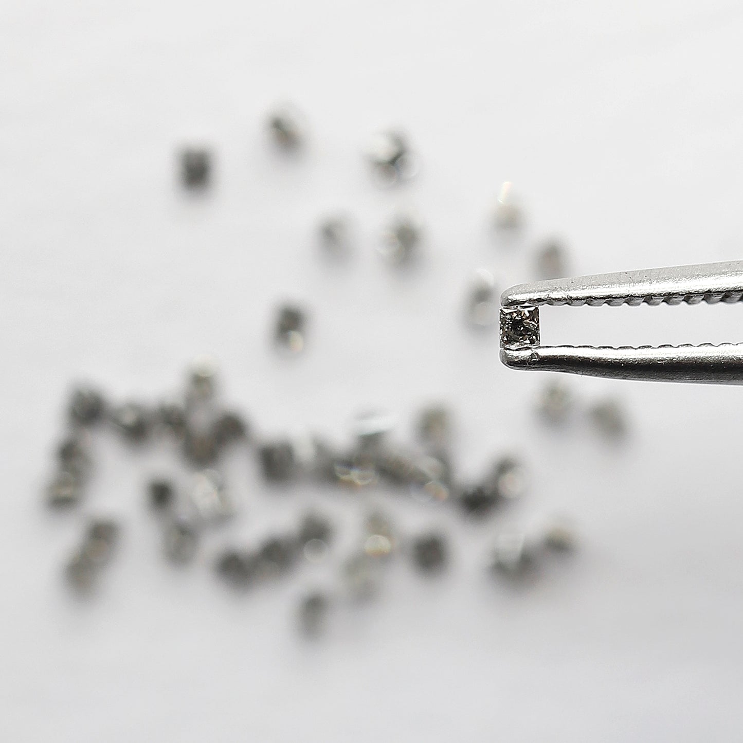 0.83 CT Princess cut Loose Diamond Lot, Natural Gray Black Salt and Pepper 45 Pcs Diamonds For Making Ring