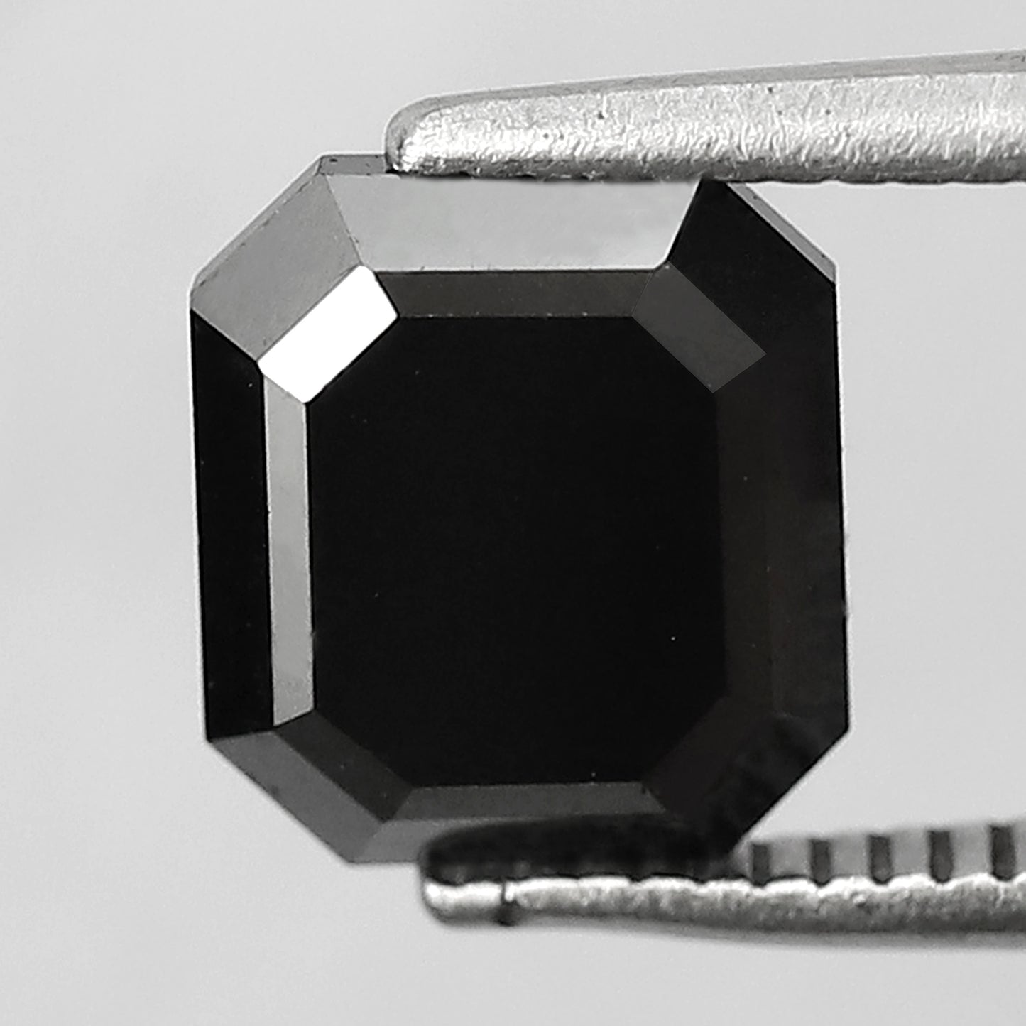 2.04 CT Natural Treated Black Diamond Emerald Cut, 7.70 x 6.70 mm Loose Ethical Diamond for Engagement Ring