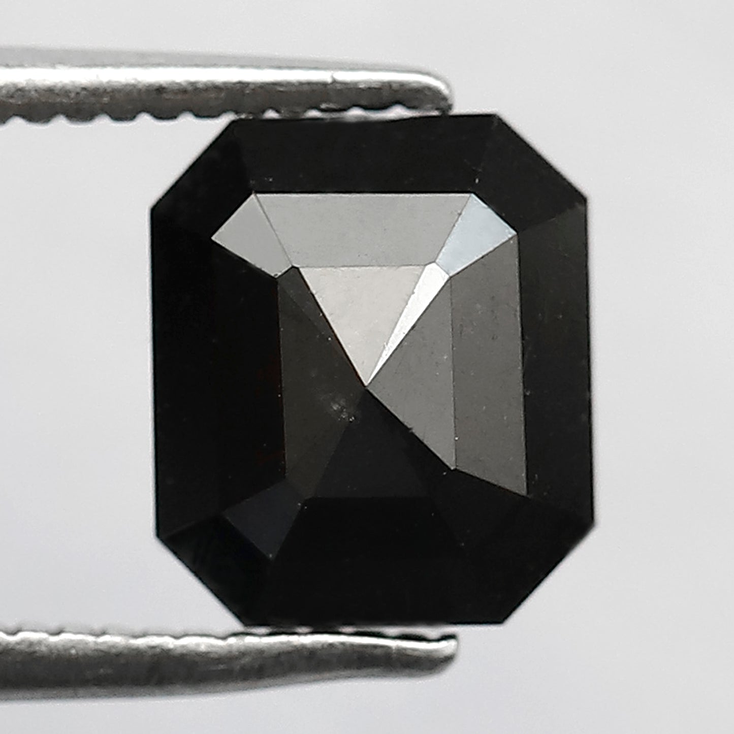 2.04 CT Natural Treated Black Diamond Emerald Cut, 7.70 x 6.70 mm Loose Ethical Diamond for Engagement Ring