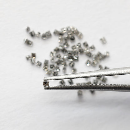 0.95 CT Princess Cut Salt and Pepper Diamond Lot, Natural Gray Black Loose Diamonds, 78 Pcs Earth Mined Diamonds for Jewelry Making