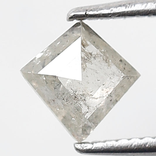 0.47 Ct 6 MM Kite Shape Salt and Pepper Diamond Natural Loose Grey White Color Diamond