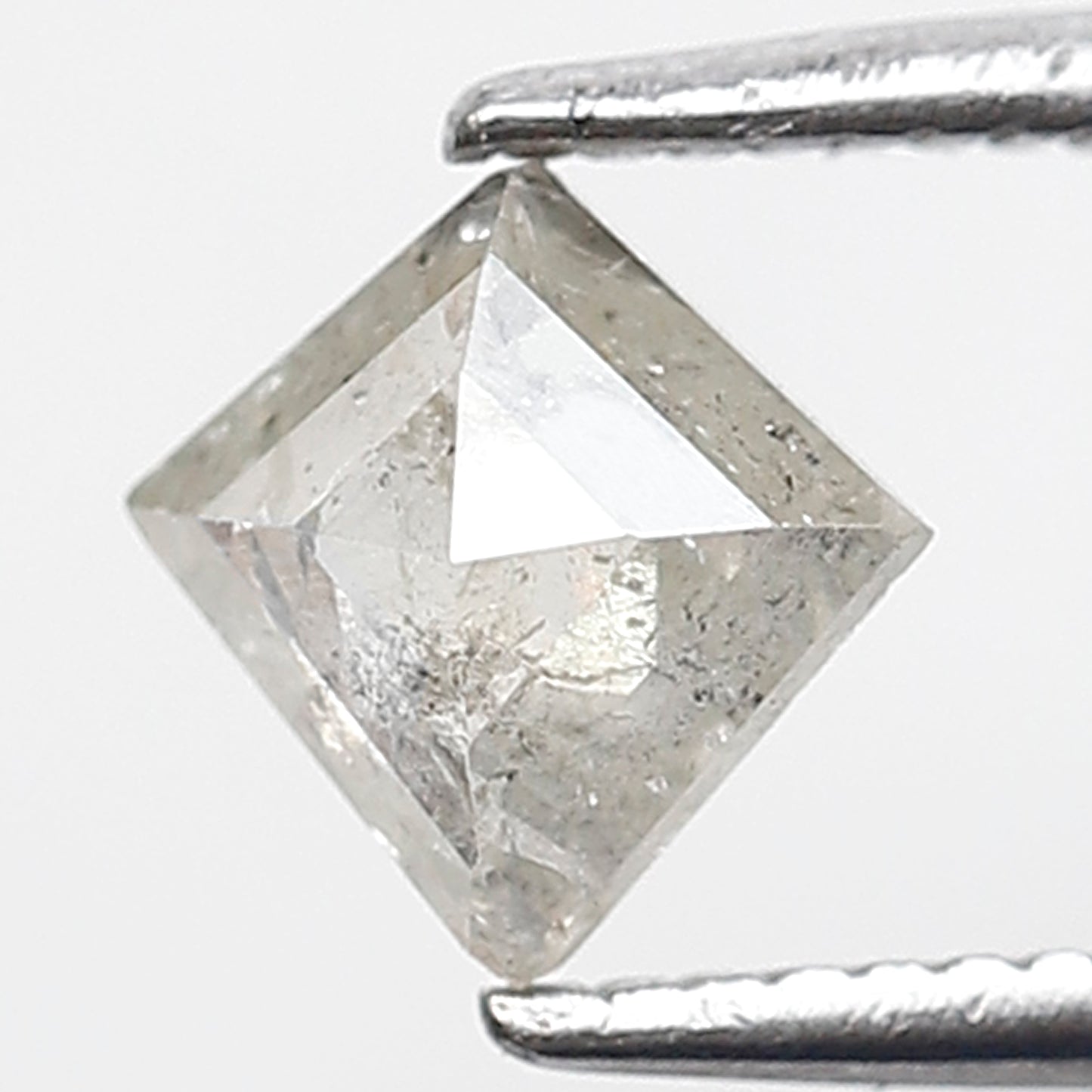 0.47 Ct 6 MM Kite Shape Salt and Pepper Diamond Natural Loose Grey White Color Diamond
