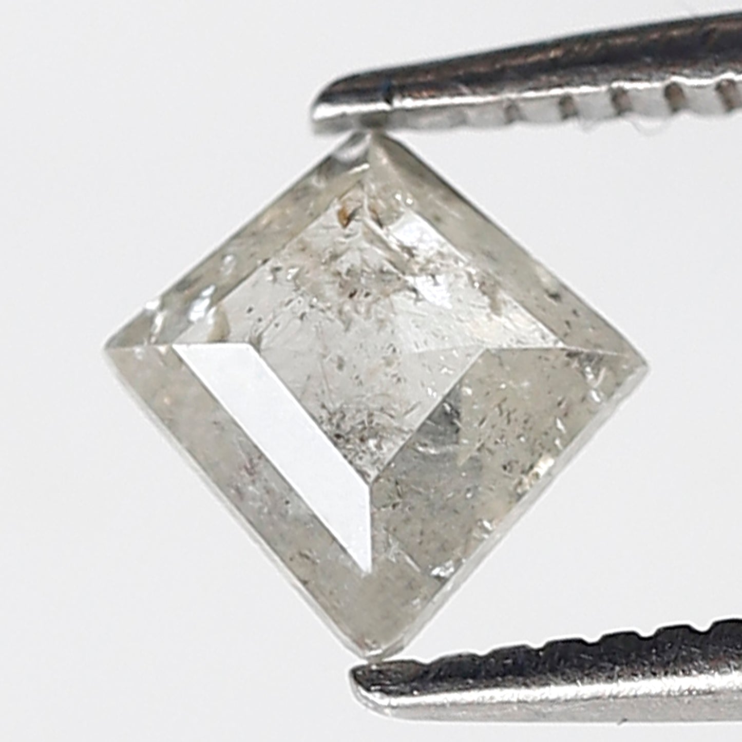 0.47 Ct 6 MM Kite Shape Salt and Pepper Diamond Natural Loose Grey White Color Diamond