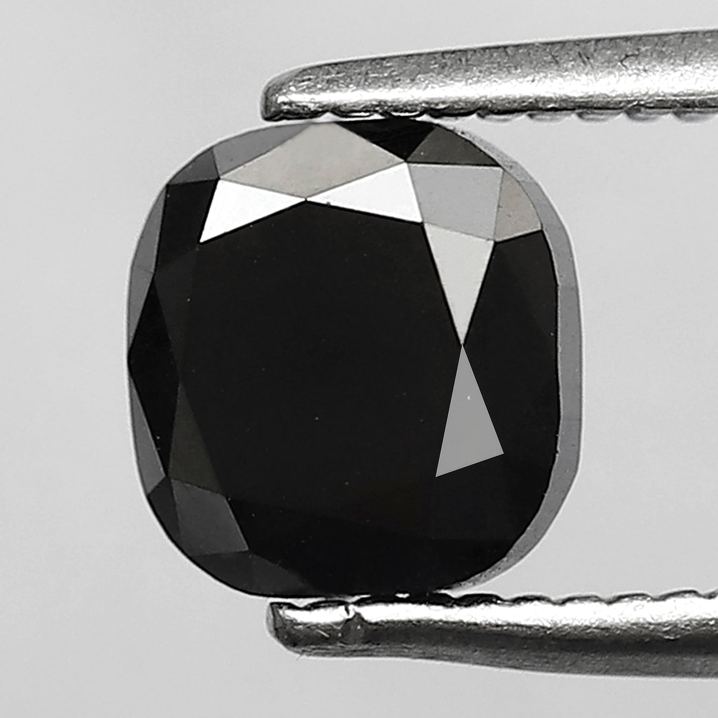 1.55 CT Loose Black Cushion cut Diamond, Natural Treated Ethical Stone for Engagement Ring Making
