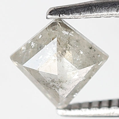 0.47 Ct 6 MM Kite Shape Salt and Pepper Diamond Natural Loose Grey White Color Diamond