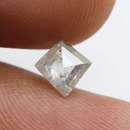 0.47 Ct 6 MM Kite Shape Salt and Pepper Diamond Natural Loose Grey White Color Diamond