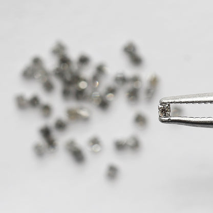 Princess Cut Salt and Pepper Diamond Lot 0.82 CT, Natural Gray Black 43 Pcs Loose Diamonds, Raw Earth Mined Stones for Jewelry