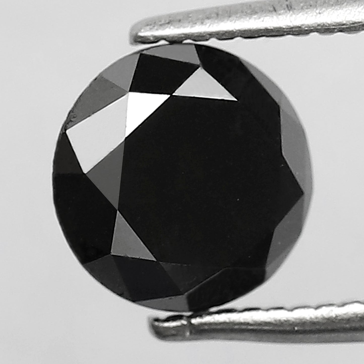Natural Treated 1.54 CT Round Brilliant Cut Black Diamond, Loose Ethical Diamond for Engagement & Bridal Ring