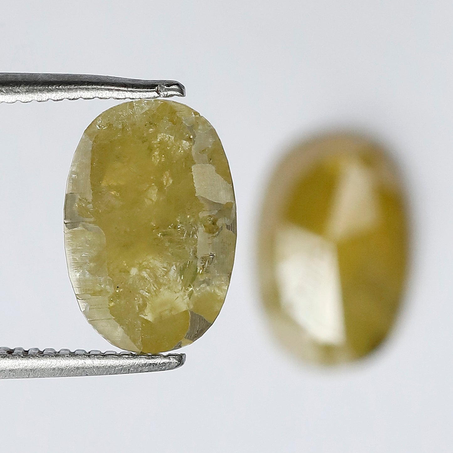 3.26 CT Oval Loose Diamond Pair, Natural Yellowish Earth Mined Rustic Diamonds For Jewelry