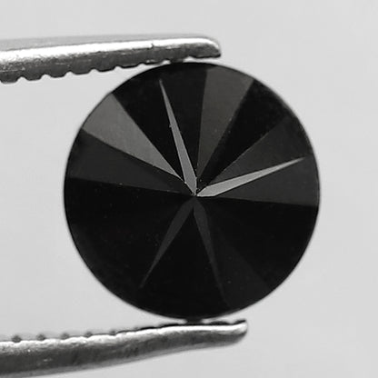 Natural Treated 1.54 CT Round Brilliant Cut Black Diamond, Loose Ethical Diamond for Engagement & Bridal Ring