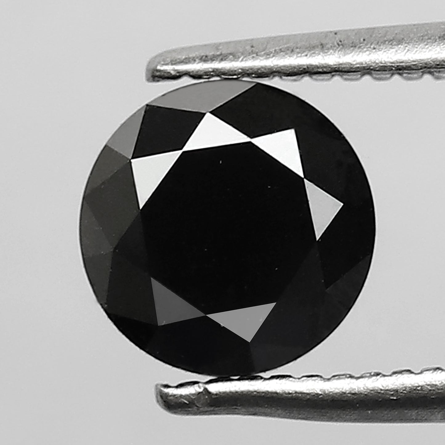 1.21 CT Loose Black Diamond Round Brilliant Cut, Conflict Free Natural Treated Diamond for Custom Wedding Jewelry