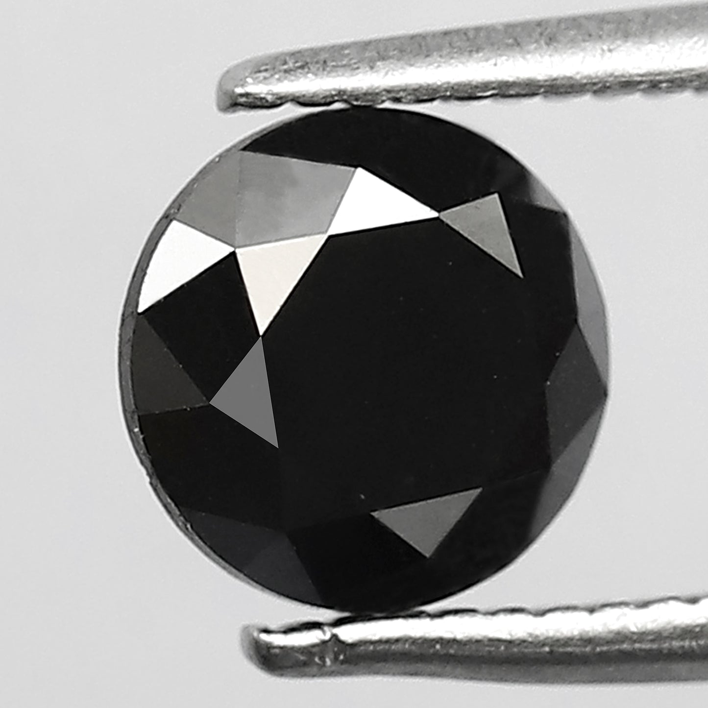 1.21 CT Loose Black Diamond Round Brilliant Cut, Conflict Free Natural Treated Diamond for Custom Wedding Jewelry