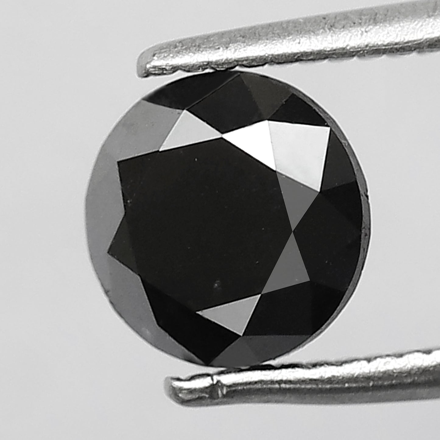 1.21 CT Loose Black Diamond Round Brilliant Cut, Conflict Free Natural Treated Diamond for Custom Wedding Jewelry