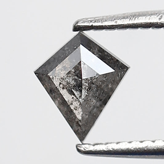 0.52 Ct Kite Shape Salt and Pepper Diamond 6 mm Natural Loose Grey Black Color Diamond